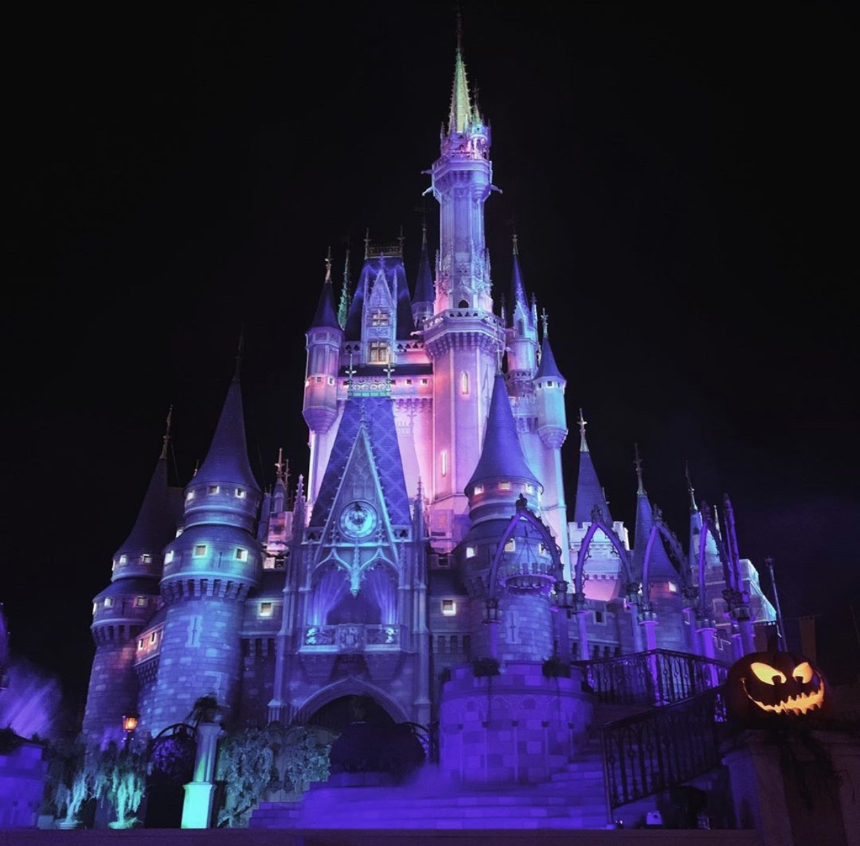 Cinderella Castle at Halloween